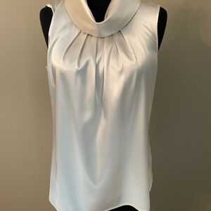 Chico's Size O  Cream Colored Cowl Neck Shell